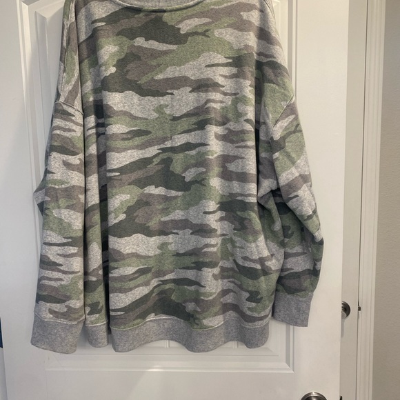 Time and Tru camouflage sweatshirt XXL green and gray - Picture 2 of 6